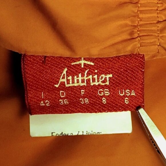 AUTHIER Italy Down Parka Puffer Ski Jacket Fur Trim Gray Green Women US 6 Small - Picture 10 of 12